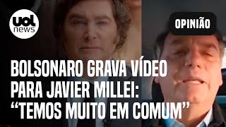 Bolsonaro grava vídeo para Javier Milei candidato da extrema direita na Argentina Muito em comum [upl. by Mareah]