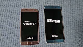 갤럭시 S7 vs 갤럭시 노트FE노트7 부팅대결  Galaxy S7 vs Galaxy Note7 NoteFE 갤럭시 [upl. by Flossie]