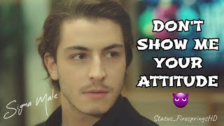 Dont Show Me Your Attitude 😈  Men Will Be Men 4K  Ignore Girls WhatsApp Video  Sigma Male🔥 [upl. by Arorua]