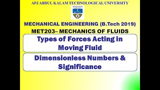 Dimensionless Numbers amp Their Significance  KTU  ME  MET 203 MOF  Module 5  Part 9 [upl. by Tiebout]