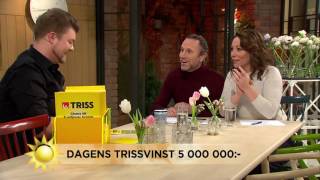 Vinner 5 MILJONER  se den otippade reaktionen  Nyhetsmorgon TV4 [upl. by Swetlana503]