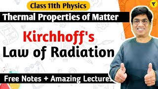 Kirchhoffs law of radiation class 11 physics  Kirchhoffs law Heat Transfer  Kirchhoffs law [upl. by Odlawso692]