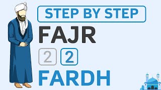 Learn How to Pray 2 Rakat Fardh of Fajr Salah  Step by Step Prayer Tutorial  Beginners Men Hanafi [upl. by Yorgos211]