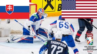 SLOVENSKO VS USA Ĺ TVRĹ¤FINĂLE MAJSTROVSTVĂ SVETA V HOKEJI 2021 [upl. by Farman]