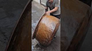 Extra large tin replated copper pot tinning restoration coppersmith [upl. by Denni604]