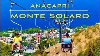 153 ANACAPRI WE TAKE THE LIFT UP TO MOUNTAIN MONTE SOLARO 360° PANORAMA OF CAPRI [upl. by Fiester]