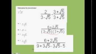 How to rationalize the denominatormp4 [upl. by Armanda214]