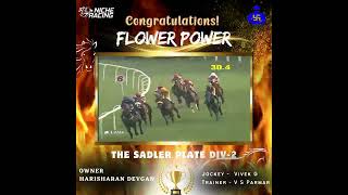 Flower Power won at The Sadler Plate Div2 Delhi Race  30092024 [upl. by Anna-Diana]