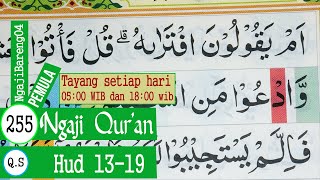 BELAJAR MENGAJI QURAN SURAH HUD AYAT 1319 PELAN DAN TARTIL PART 255 [upl. by Coltun]