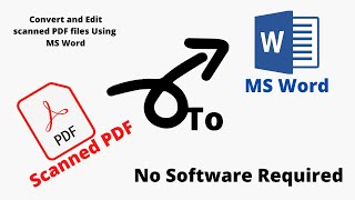 How To Convert And Edit Any Scanned PDF Using Microsoft Word [upl. by Aihtnis]