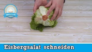 Eisbergsalat schneiden  einfacher Trick 🔥 [upl. by Irami383]