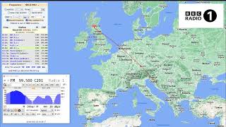 Sporadic E FM DX  Classic FM BBC Radio 1 from Scotland  received in Bosnia 22062023 [upl. by Shae]