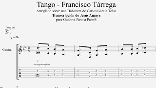 Tango Habanera  Tárrega  Tablatura por Jesús Amaya [upl. by Rosalinde]