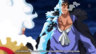 Luffy Takes Revenge on Aokiji for Attacking His Grandfather Garp  One Piece [upl. by Trah]