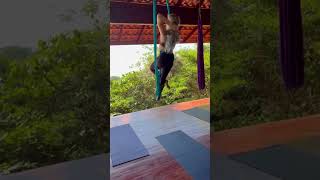 Aerial Yoga Hammock Crossback Straddle Tutorial Lindsay Nova [upl. by Chasse]