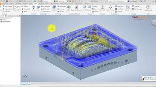 Inventor HSM 2020 Tutorial 38  Mill 3D Adaptive HSM amp Rest Machining [upl. by Arries574]