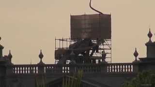 Gringotts Dragon added to rooftop in Diagon Alley at Universal Studios Florida May 24 2014 [upl. by Corley468]