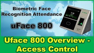 Biometric Face Recognition machine Uface 800 Overview  For Access Control and time attendance [upl. by Ealasaid]