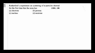 Rutherfords experiment on scattering of αparticles showed for the first time that the atom has [upl. by Fancy510]