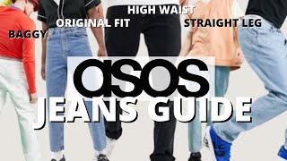 ASOS JEANS HOSEN GUIDE 🤓 Kompletter DENIM PANTS Guide für Herren 💥🙏🏾  mubiix [upl. by Nnylharas]