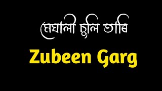 Meghali Suli Tari SongBlack Screen Lyrics Video Zubeen Garg [upl. by Yslek]