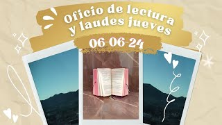 OFICIO DE LECTURA HOY JUEVES 6 DE JUNIO 2024 [upl. by Ariahaj]