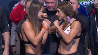 Karolina Kowalkiewicz vs Silvana Gómez Juárez  Weighin FaceOff  UFC 281 Adesanya vs Pereira [upl. by Avron477]