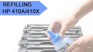 How to Refill HP 410A 410X Cartridges for HP M452 M452dw M452dn M452nw M477 M477fnw M477fdn M477fdw [upl. by Latta932]