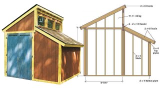 Clerestory Roof Shed Plans For 10x10 Storage Building [upl. by Radferd]