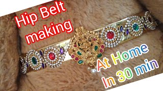 DIY Hip belt  stone kamarband  5min crafts ❤️ vaddanam shorts viralvideokamarband diy [upl. by Len]