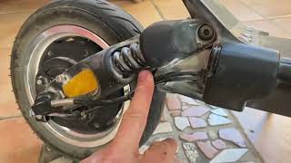 DUALTRON Mini Remplacer les roues en 85P par des roues en 10P et mettre un frein à disque à lavant [upl. by Littman313]