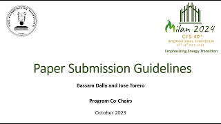 40th ISOC Paper Submission Guide [upl. by Adgam]