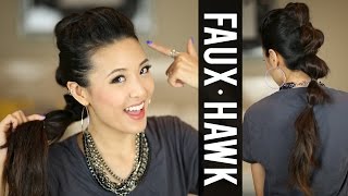 Going Out HAIR Ponytail Fauxhawk Tutorial [upl. by Sada]