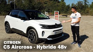 Citroën C5 Aircross Enfin HYBRIDE  Juste 48V ça suffit  Nouveau moteur 12L [upl. by Salita]