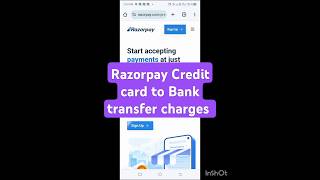 Razorpay Credit Card to Bank transfer Charges short shorts viral infysky laravel razorpay [upl. by Meeks]