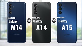 Samung Galaxy M14 5g vs Galaxy A14 5g vs Galaxy A15 5g  Full Comparison [upl. by Neeloj]