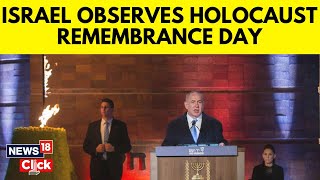 Netanyahu Uses Holocaust Ceremony To Brush Off Intl Pressure Against Gaza  G18V  News18 [upl. by Kuth]