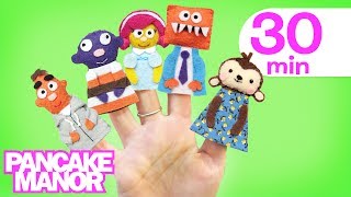 The Finger Family  more songs for kids and babies  Pancake Manor [upl. by Atteynad]