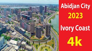 Abidjan City  Ivory Coast 4K By Drone 2023 [upl. by Nerret]