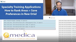 Specialty Training Applications  How to Rank Areas and Save Preferences in New Oriel [upl. by Enelyaj409]