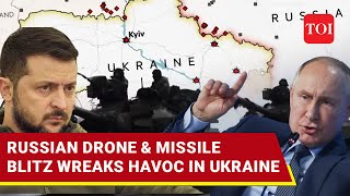 Russia Pounds Ukraine With 39 Drones 5 Cruise amp Ballistic Missiles In Fresh Overnight Blitz  Watch [upl. by Ybeloc]