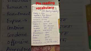 Pte Reading Vocabulary  Reading Vocabulary  Spellings  New words pte vocabulary [upl. by Yhtorod]