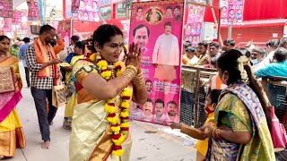 Jogini shyamala CRAZE at balkampet yellamma Kalyanam 2022  jogini shyamala giving blessings [upl. by Ahseina216]