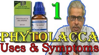 Phytolacca Decandra in Hindi Part 1  Uses amp Symptoms in Homeopathy by Dr P S Tiwari [upl. by Lipfert598]