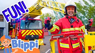 Blippis Explores and Rides Fire Trucks  Vehicles For Kids  Educational Videos For Children [upl. by Aksoyn]