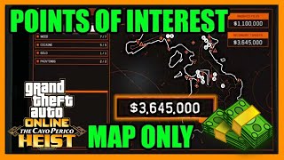 All GTA 5 Cayo Perico Heist Infiltration Locations  Escape Points  And Secondary Targets  DLC [upl. by Damek]