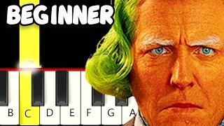 Oompa Loompa  Wonka Soundtrack  Fast and Slow Easy Piano Tutorial  Beginner [upl. by Dranrev29]