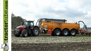 Gülle grubbern mit Veenhuis 30 m³ und MF 8670 durch Terhuf  Slurry injection [upl. by Emmery375]