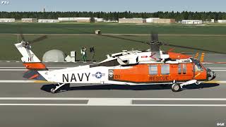 AEROFLY FS 4 UH60  Wilhelmshaven Germany Carrier TaxiTakeoff 4 [upl. by Comras653]