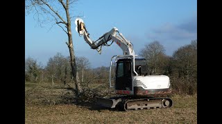 🪓 Elagage  Daewoo  minipelle avec lamier  Claas Atles 946 RZ  Entreprise FOURGEAUD [upl. by Notsirb553]